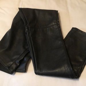 Faux leather pants
